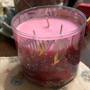 Pink Scented Candle white barn birch wood orchard brand new